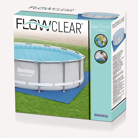 Bestway 58003-19 Ground Cloth Swimming Pool Floor Protector, 488 x 488 x 1 cm, blue - Image 3