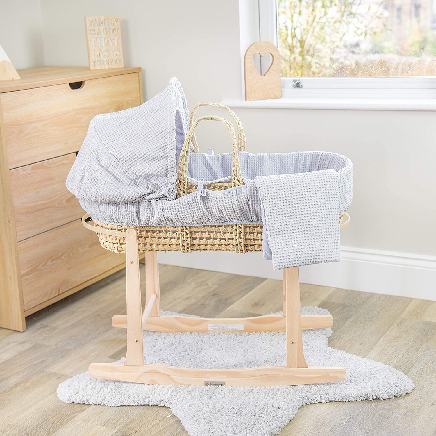 Clair de Lune Standard Rocking Moses Basket Stand - BigaMart