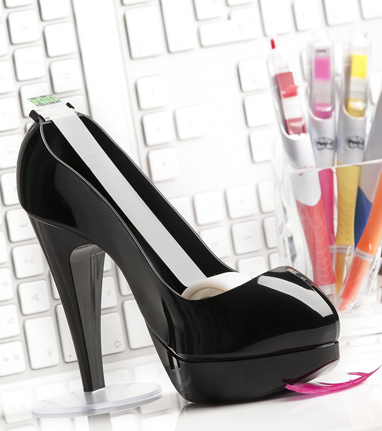 Scotch Black Shoe Tape Dispenser C30 + Scotch Magic Tape, 1 Roll, 19 mm x 8.89 m, schwarz, 175 x 67 mm - Image 3