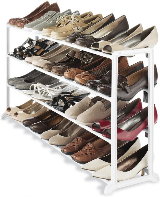 Whitmor Resin Shoe Rack, 20 Pair, White - Image 4