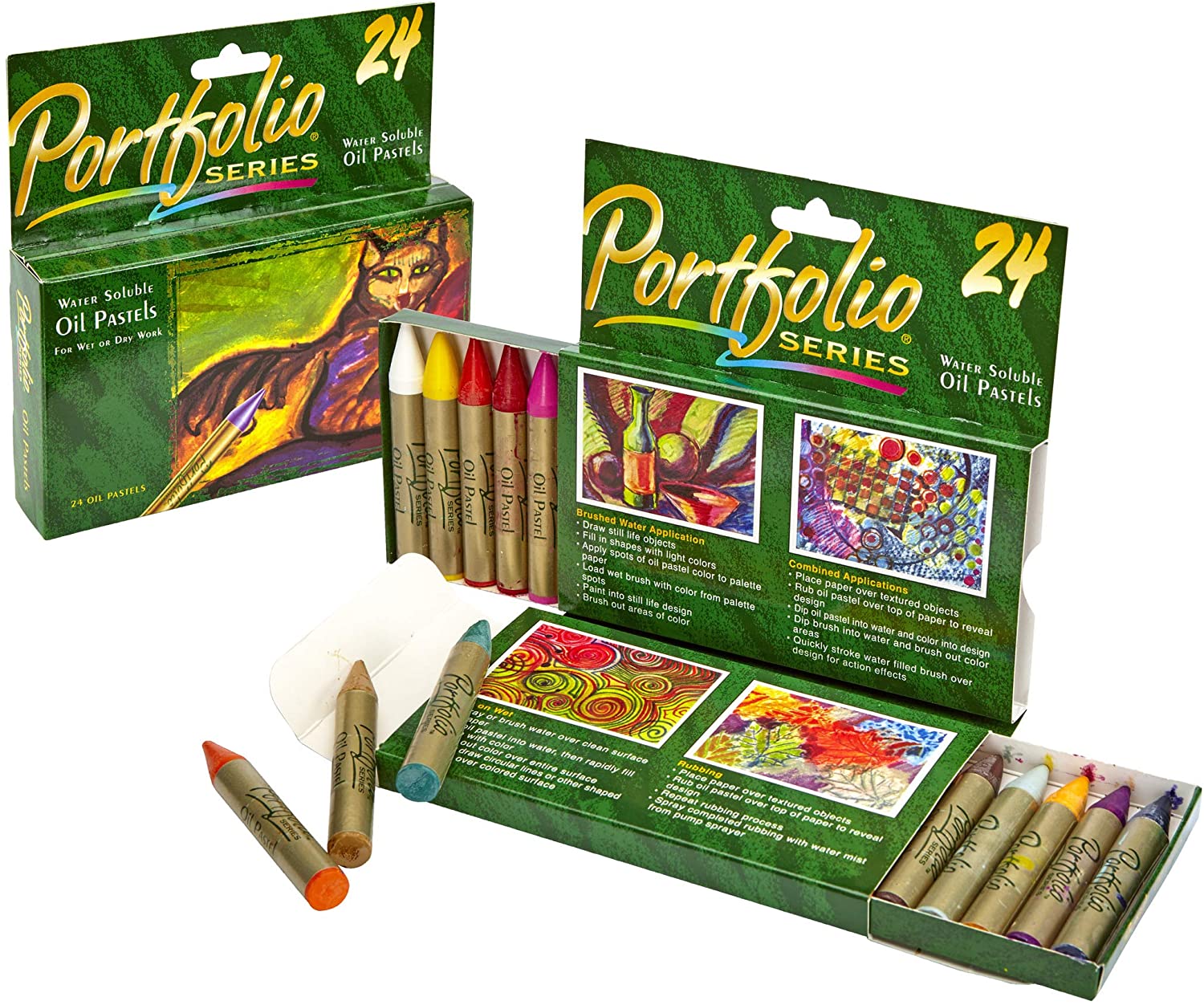 CRAYOLA Portfolio Series Water-Soluble Oil Pastels 24-Color Set (52-3624), Acrylic, Multicolour, 13.71x15.24x2.79 cm - Image 3