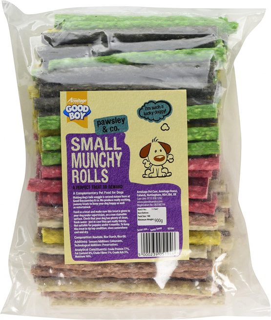 Good Boy - Assorted Small Munchy Rolls - Dog Chews - A Perfect Treat or Reward - Pack of 100 -Chewy Dog Treats