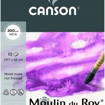 Canson - Moulin du Roy - 20603 - Watercolour Paper Pad - A3 - 10 Sheets - 300 gsm - Hot Pressed - Cotton - Acid Free