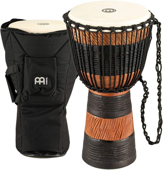 Meinl ADJ3M 10 inch Djembe with Bag - Brown/Black