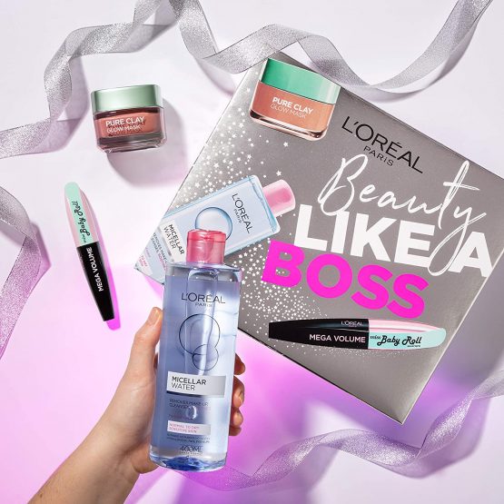L'Oreal Paris Beauty Like A Boss Micellar, Face Mask & Mascara Gift Set For Her - Image 3