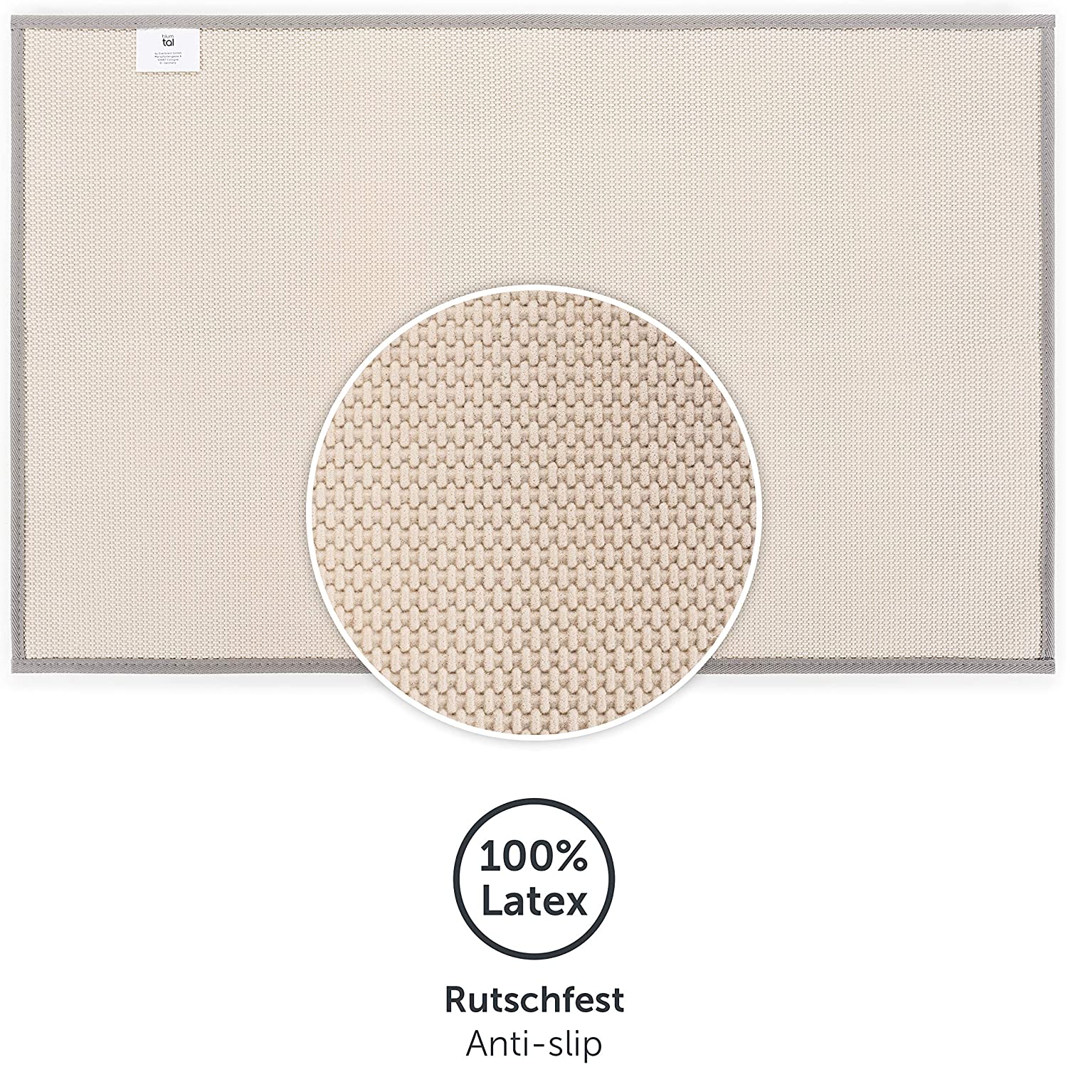 Blumtal Light Grey Bath Mat - Super Soft Non Slip Bathroom Mat, Washable Bathroom Rug, 50x80 cm, 50 x 80 cm (Microfibra) - Image 4