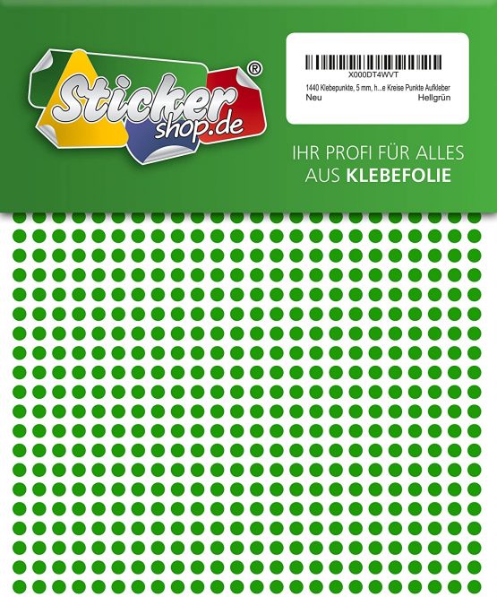 1440 sticky dots, 5 mm, dark blue, made of PVC film, weatherproof, marking points, circles, dots, stickers