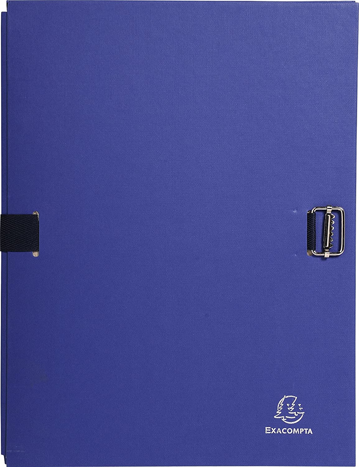 Exacompta - Ref. 720E - 1 canvas paper strap folder with stretch back and metal slider - random color, assorted colours, Nach Einheit