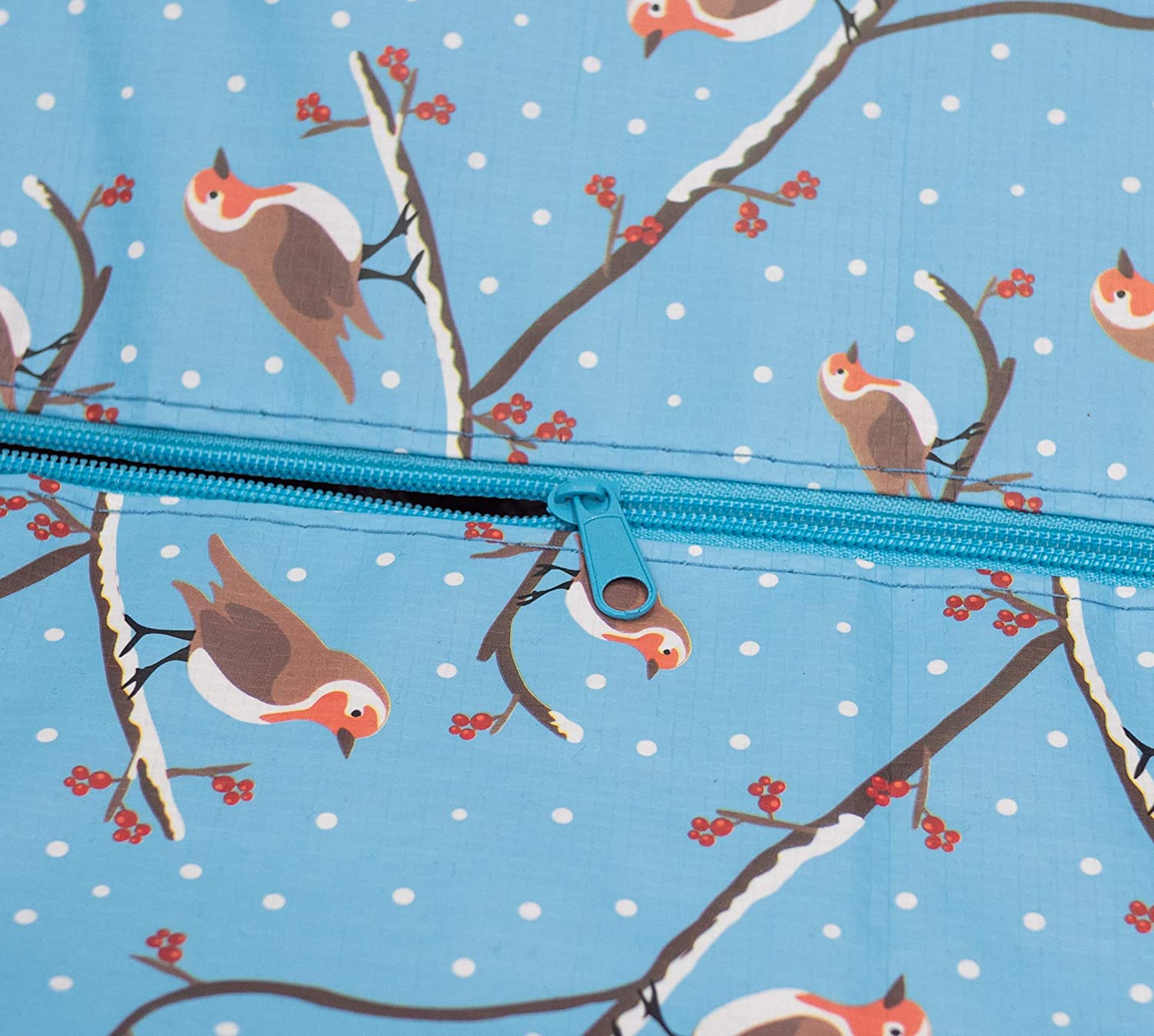 Happy Planet Giftshop Large Jumbo Storage Bag with Zip 58 x 47 x 30cm 80l (Winter Robins Christmas Xmas Design) (Single - Image 4