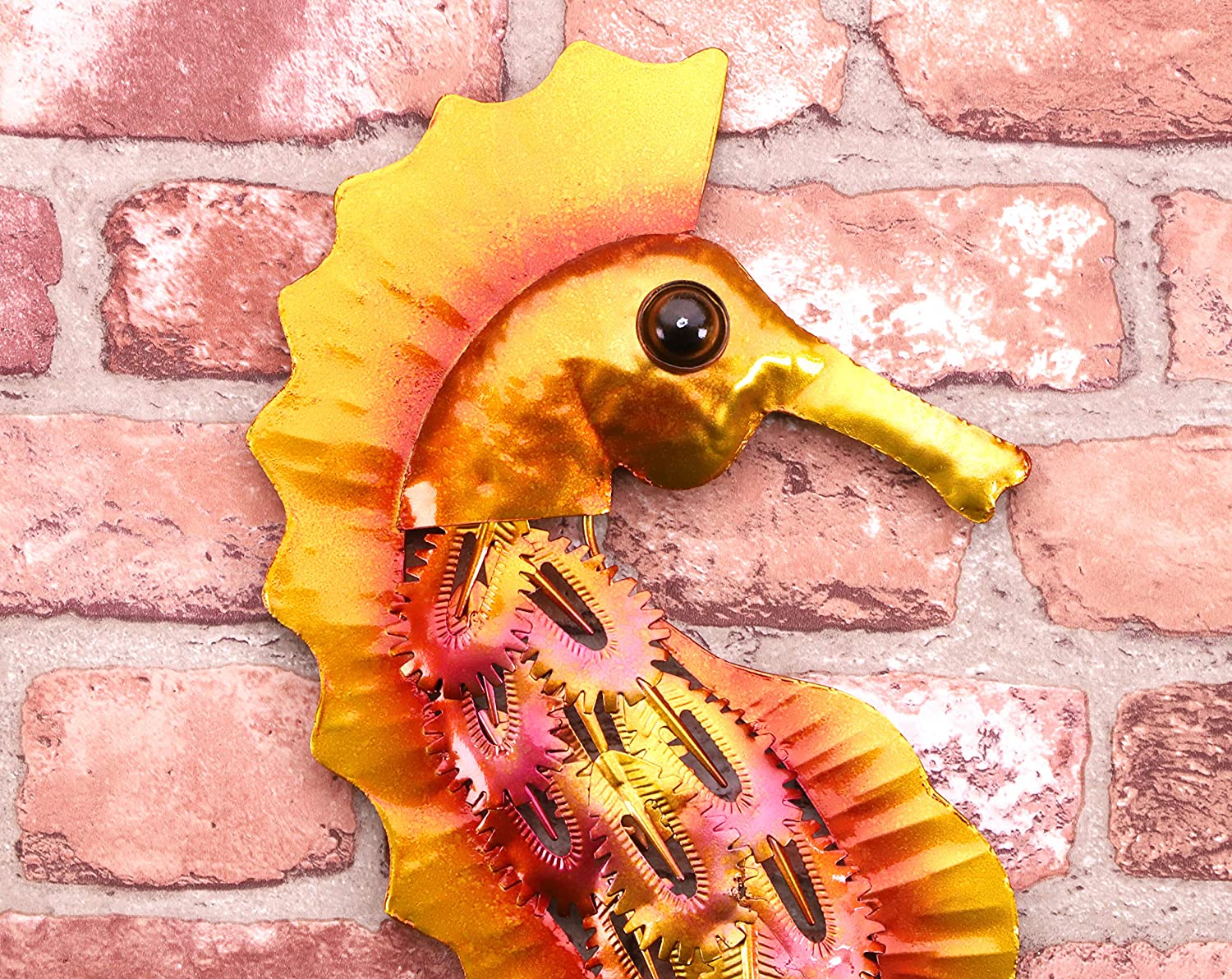Christmas Concepts® 530mm (21'') Metal Seahorse Wall Art Scupture - Indoor/Outdoor Garden Decoration - Image 2