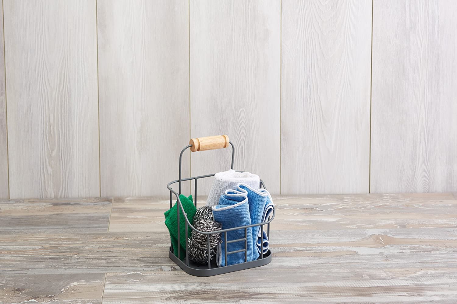 KitchenCraft Living Nostalgia Wire Sink Tidy, 18 x 14 x 21.5 cm (7" x 5.5" x 8.5") - Grey, 18 x 14 x 21 cm - Image 2