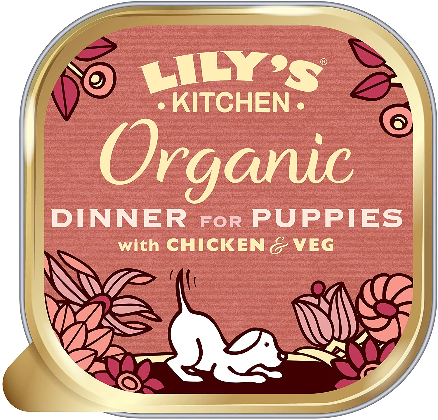 Lily’s Kitchen Made with Natural Ingredients Puppy Wet Dog Food Tray Organic Dinner with Chicken & Veg 11 x 150g