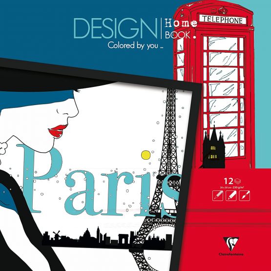 Clairefontaine Design Home Book, 30x40cm, 250g – Towns, 12 Sheets