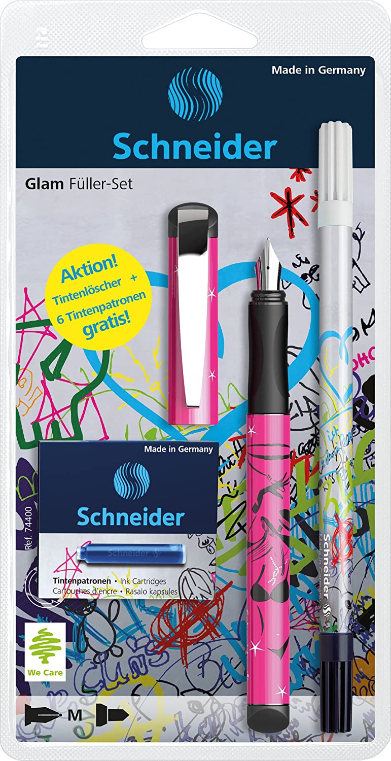 Schneider Glam Writing Set including Ball Set, 1xFH Glam 1xTL Corry TP 6, Blue, Assorted