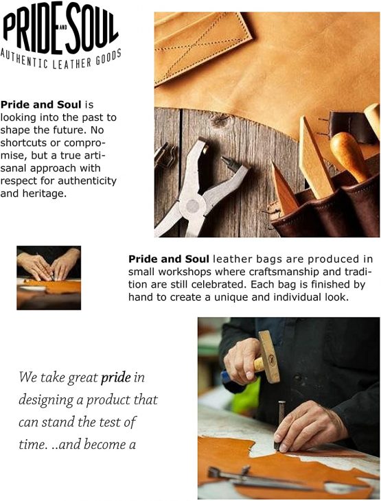 Pride & Soul Pride & Soul Messenger Bag of Skin, SALLER etano Main Compartment, Zip pockets, pocket, case, pen Loops - Image 3