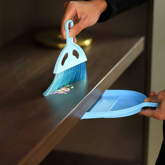 MaoXinTek Dustpan and Brush Set, Broom and Dustpan mini Multifunction Broom Hand Brush for Desk Bed Keyboard Computer Host Cabinet and Kids Toys,Random Color - Image 4