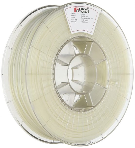 Formfutura 1.75mm EasyFil PLA - Glow in the Dark Green - 3D Printer Filament