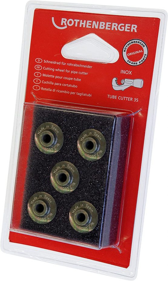 Rothenberger 7.0056D Cutter Wheel INOX 5 pcs, Black, 150x90x25 mm