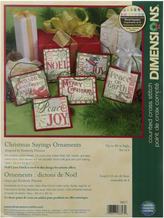 DIMENSIONS Christmas Sayings, Multi-Colour