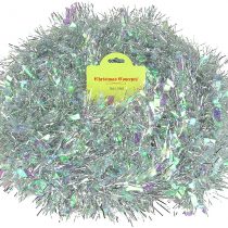 Christmas Concepts® 3m Christmas Tinsel - Christmas Decoration Tinsel (SILVER AND IRIDESCENT)
