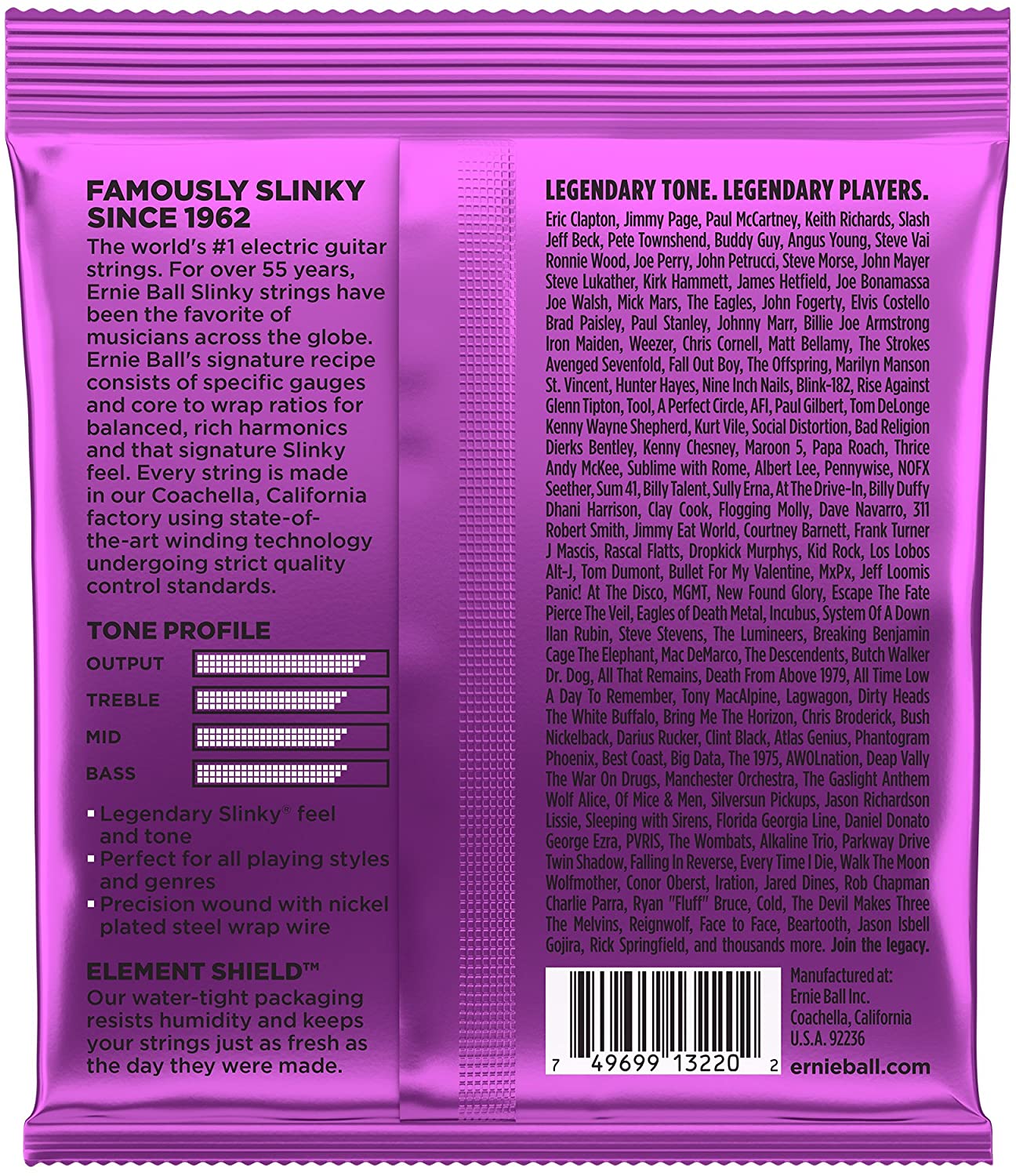 Ernie Ball Power Slinky Nickel Wound Electric Guitar Strings 3 Pack - 11-48 Gauge, Power (11-48), Pack of 3 - Image 2