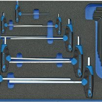 Gedore 2005 CT2-DT 42 Hexagon Allen Key Set in 2/4 CT Tool Module, 17 pcs