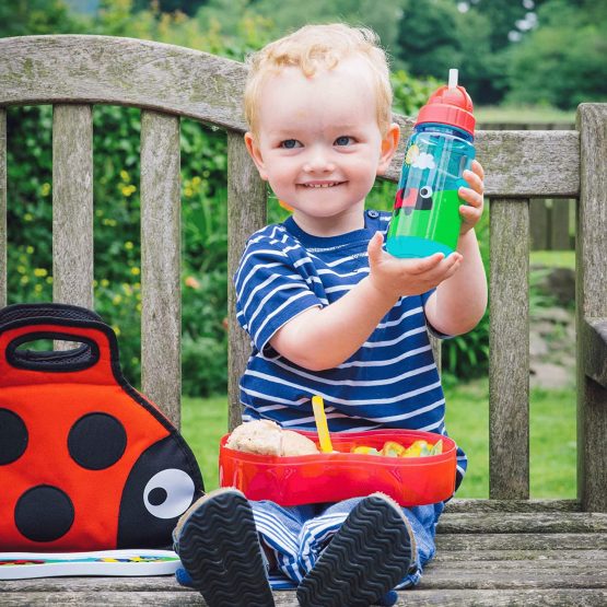 TUM TUM Flip Top Kids Water Bottle With Straw, Tritan Toddler Water Bottle, 400ml, BPA Free (Bugs) - Image 3