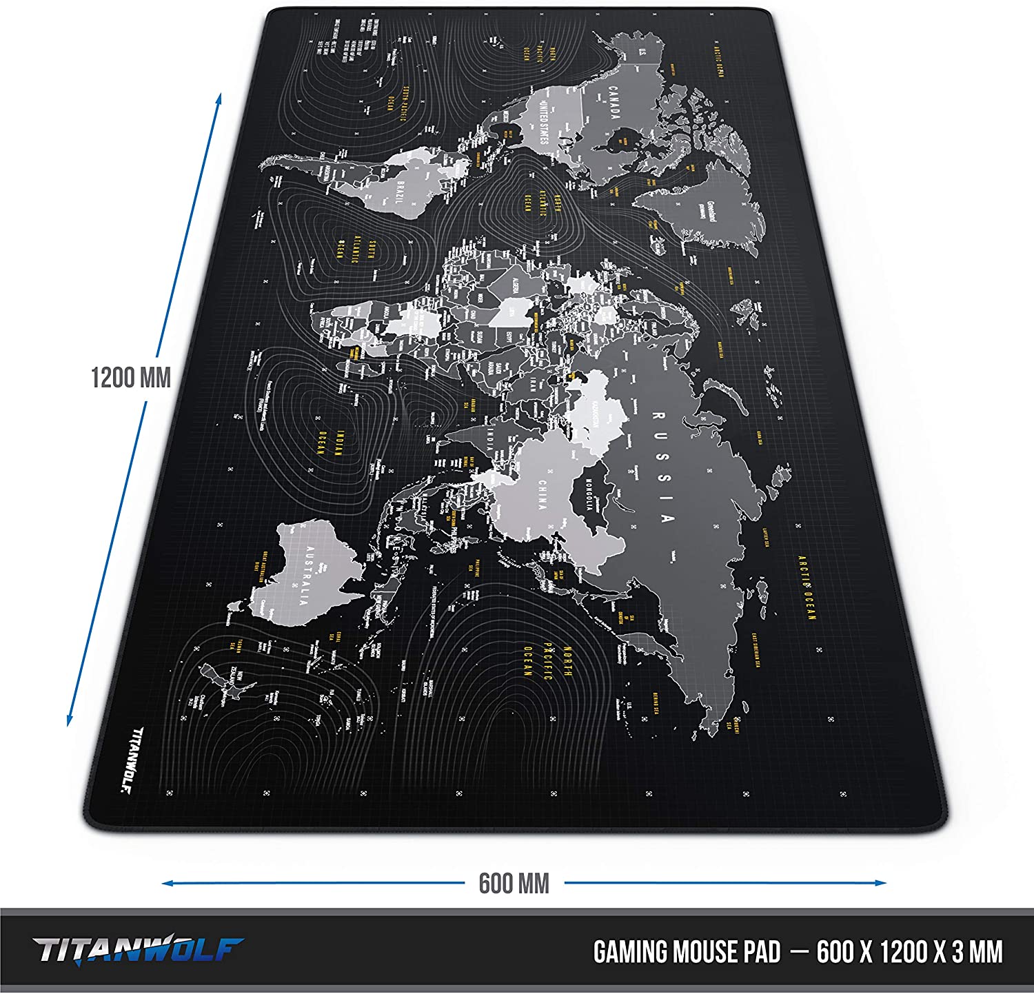 TITANWOLF Extra Large Gaming Mouse Mat 1200x600mm Oversize XXL