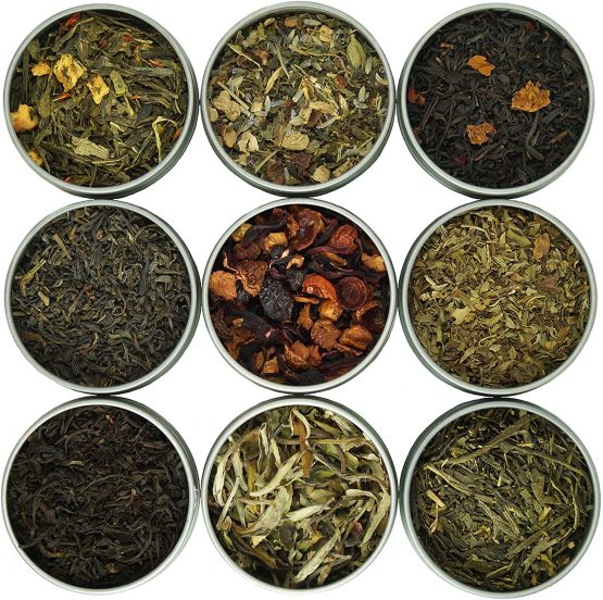 Heavenly Tea Leaves 9 Assorted Loose Leaf Tea Gift Box, 9 Loose Leaf Teas & Herbal Tisanes