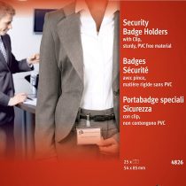 Avery 4826 Security Badge Holder with Clip, 85 x 54 mm - Pack of 25