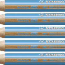 Multi-talented Pencil STABILO woody 3-in-1 Box of 5 Cyan Blue