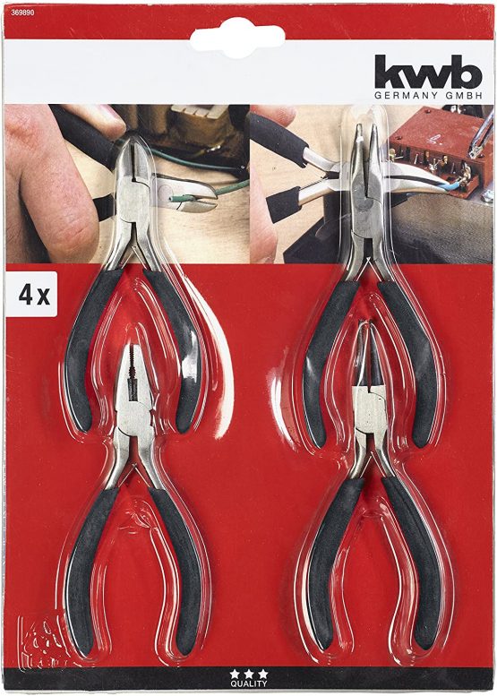 kwb Electronics Pliers Set 4-Part 369890 (self-Opening, Handy, Basic Equipment) - Image 2