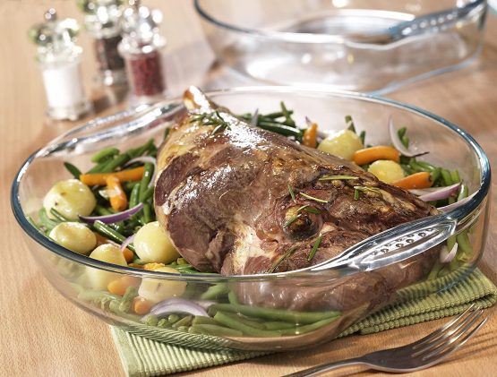 Pyrex Borosilicate Glass Oval Roaster with Easy Grip Handles, 30x21cm - Image 3