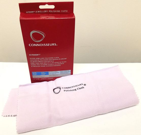 Connoisseurs Silver Jewellery Cleaning Cloth - Ultrasoft Polishing Cloths to Clean, Buff & Restore Shine - 100% Cotton Fiber - 28 x 35cm - Image 2