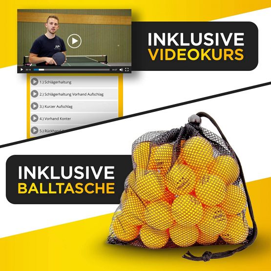 DIEKER SPORTS Premium Table Tennis Balls 3-Star [36 Balls + Bag] - With Video Course - Ping Pong Balls that Comply with ITTF Prescriptions - Perfect 3 Star Table Tennis Balls for Beginners and Pros - Image 2