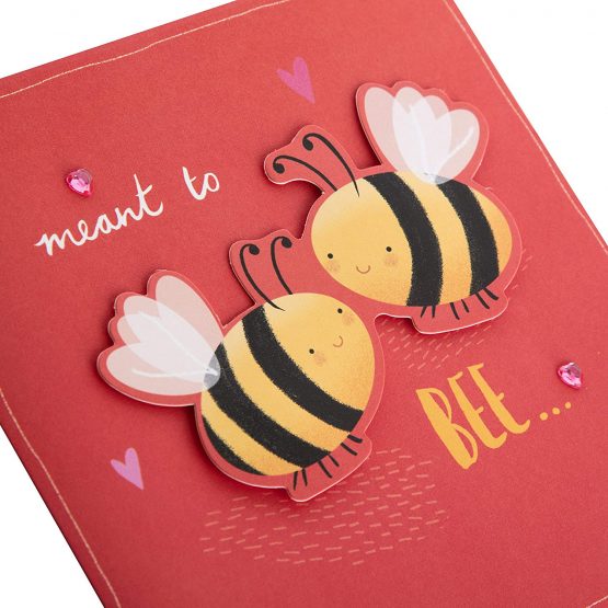 Hallmark Engagement Congratulations Card - Cute Contemporary Bee Design - Image 3