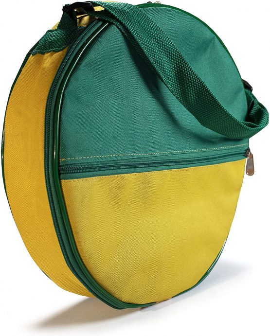 Heavy Duty Holder Bag for Pandeiro Drum Tambourine Samba Brasil Music Instruments 10" - Green/Yellow - Image 4