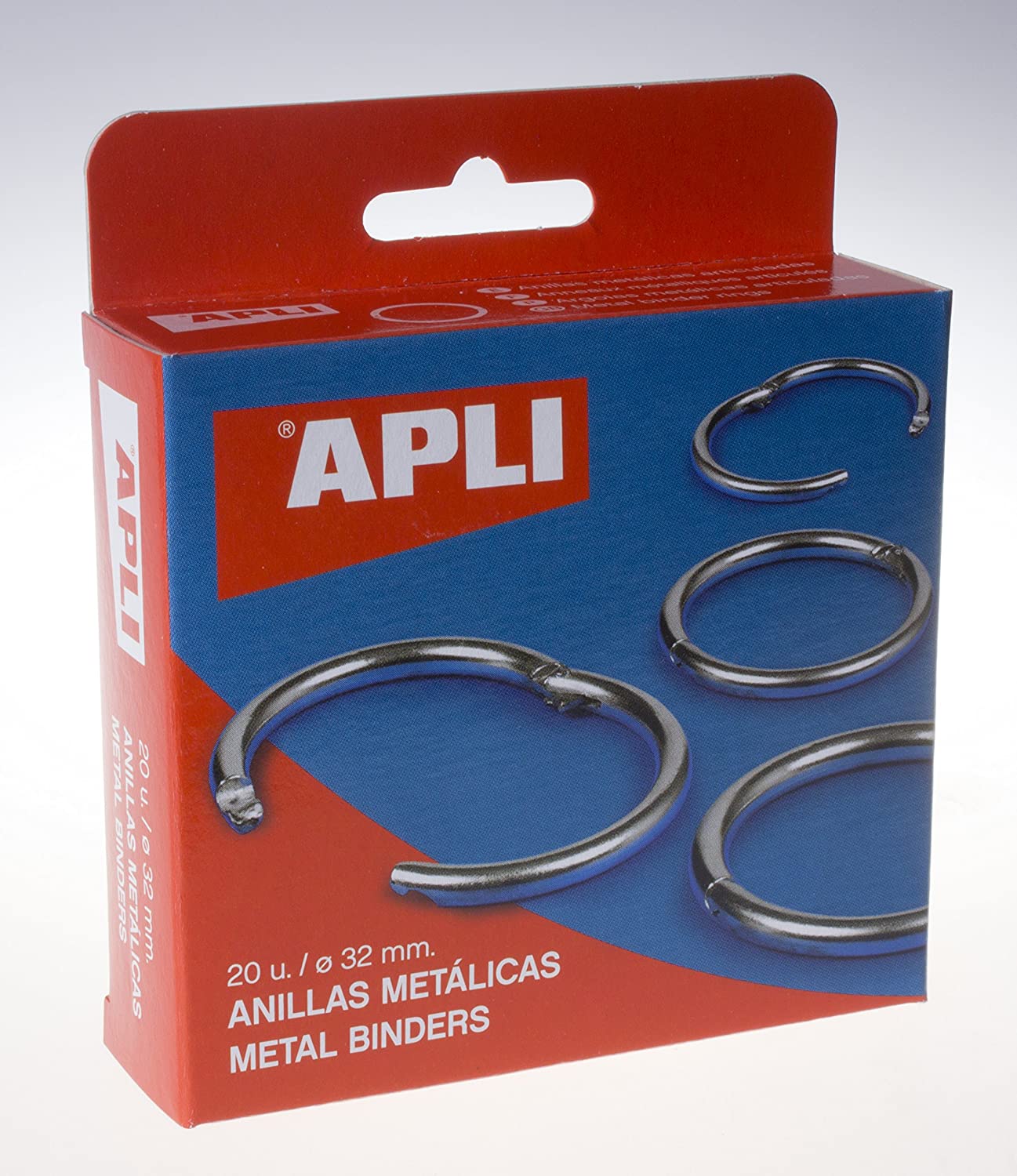 Power 129432 Box of 20 Sheets Metal Rings, Silver, Diam 32