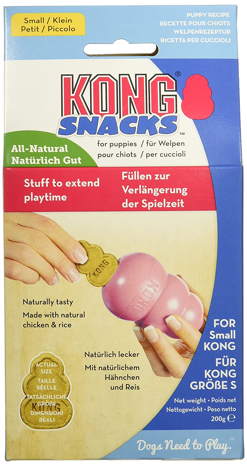 Kong Snacks Puppy Snaps, All-Natural, Stuff to Extend Playtime, Naturally Tasty, Made with Natural Chicken & Rice, for Small Kong 200g
