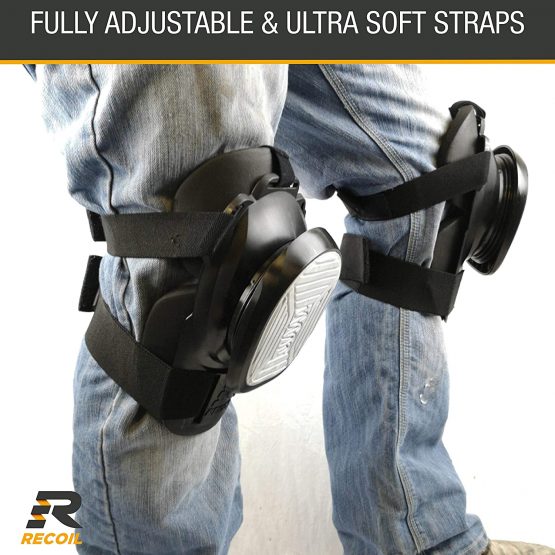 Recoil Knee Pads for Work - Professional Heavy Duty Spring Loaded Kneepads for Construction, Tiling, Flooring, Roofing and General DIY - Image 4