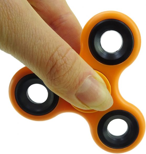 Christmas Concepts® - Exclusive Fidget Hand Spinner - Stress Reducer, Stress Relief, Autism - ORANGE WITH BLACK RINGS - Image 2