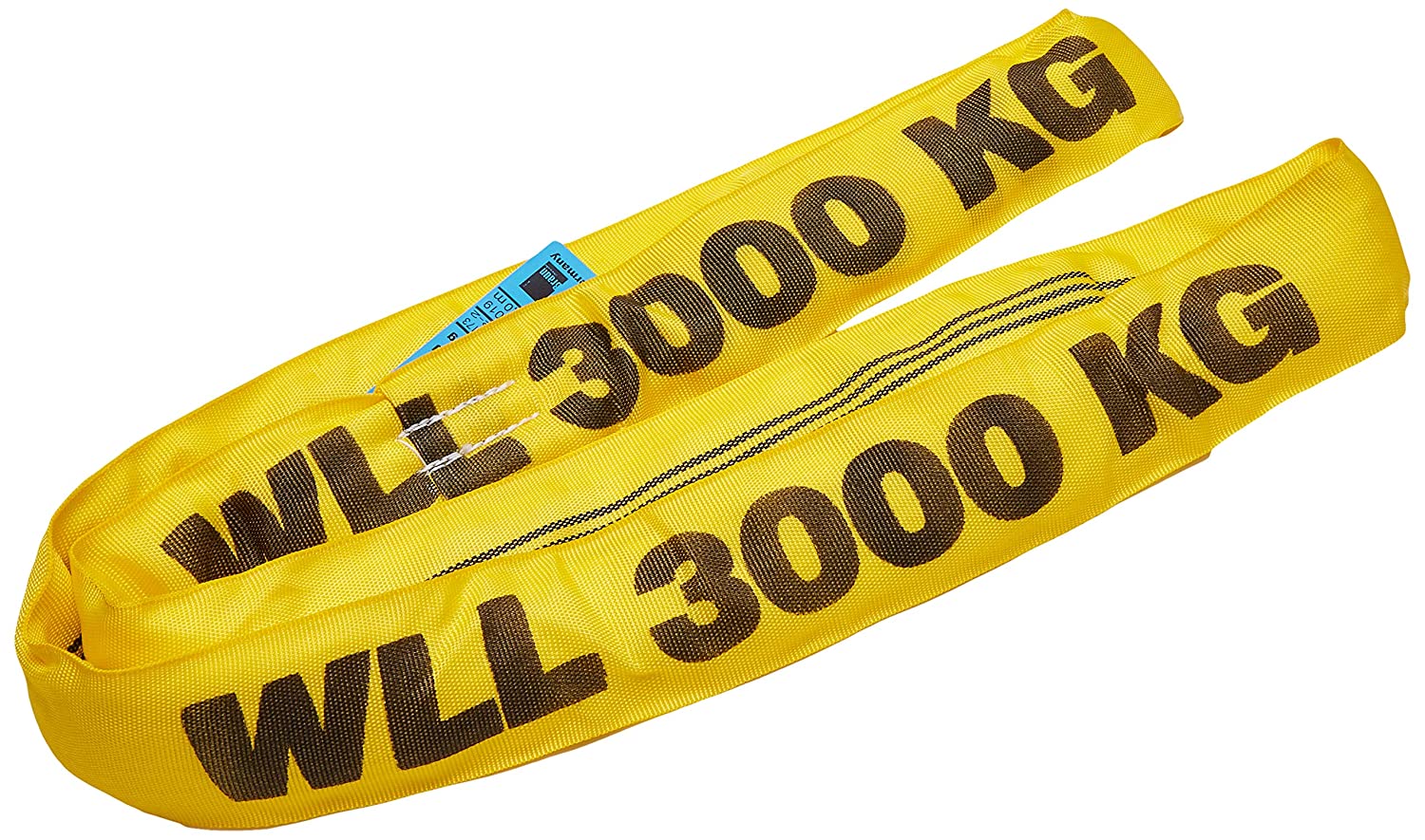 Braun 30021RS Round Sling 3000 kg Load 2 m Length Continuous with Polyester Core Yellow, 2m x 57mm