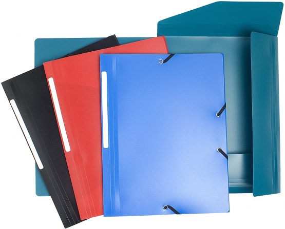 Exacompta - Ref. 55803E - Elastic Folders 3 flaps in Opaque Polypropylene - A4 - Dark Green, Pack 10 - Image 3