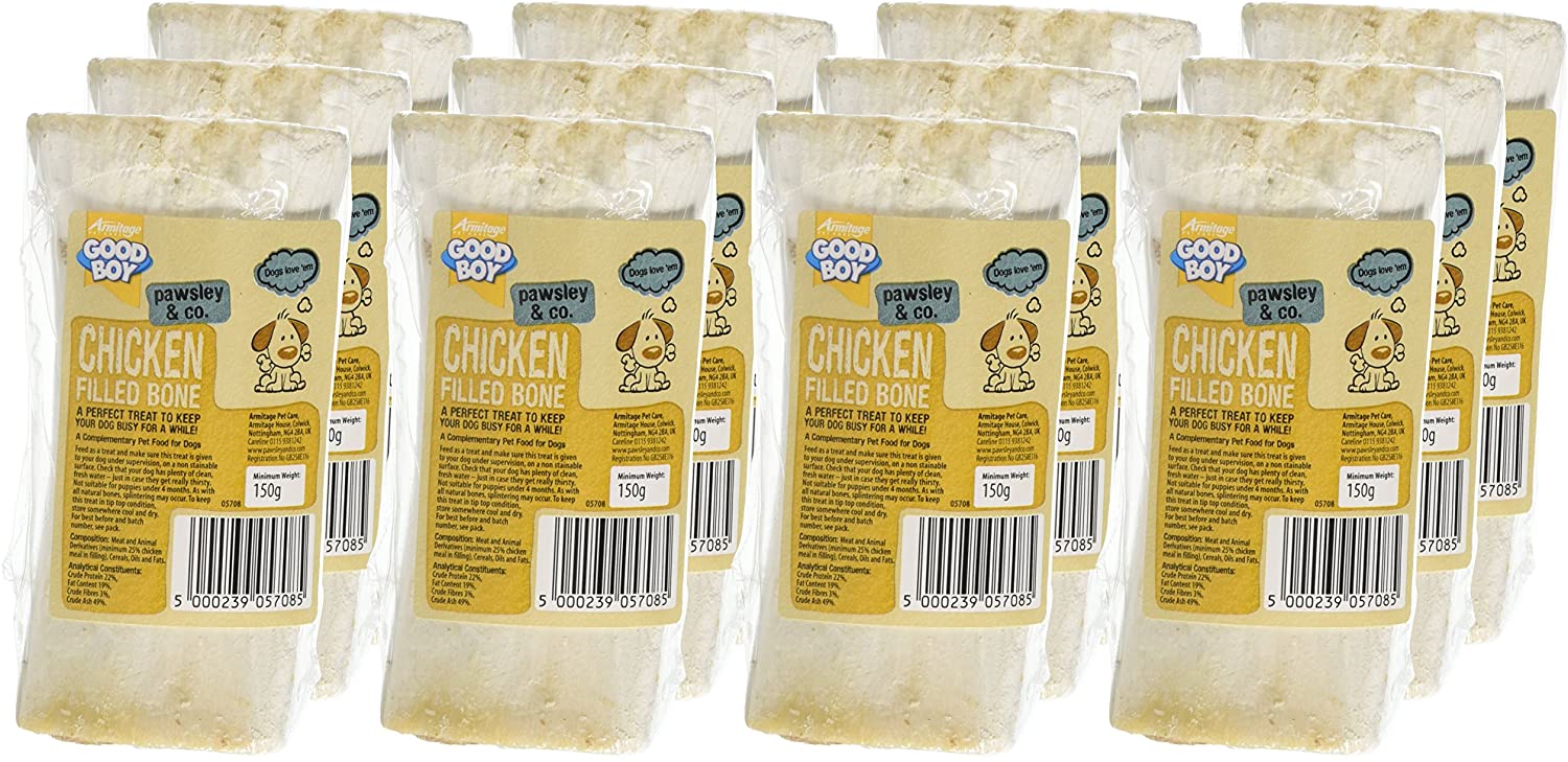 Good Boy - Chicken Filled Bone - Natural Dog Treats - Filled Bones For Dogs - 150 Grams - Long Lasting Dog Treats - Case of 12 - Image 4