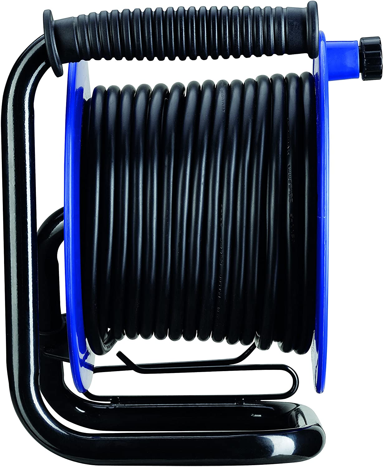 Masterplug Four Socket, 50 Metre Open Cable Reel, Large Extension Lead Reel, Wind-Up Power Retractable Cord Reel, Heavy Duty - Image 3