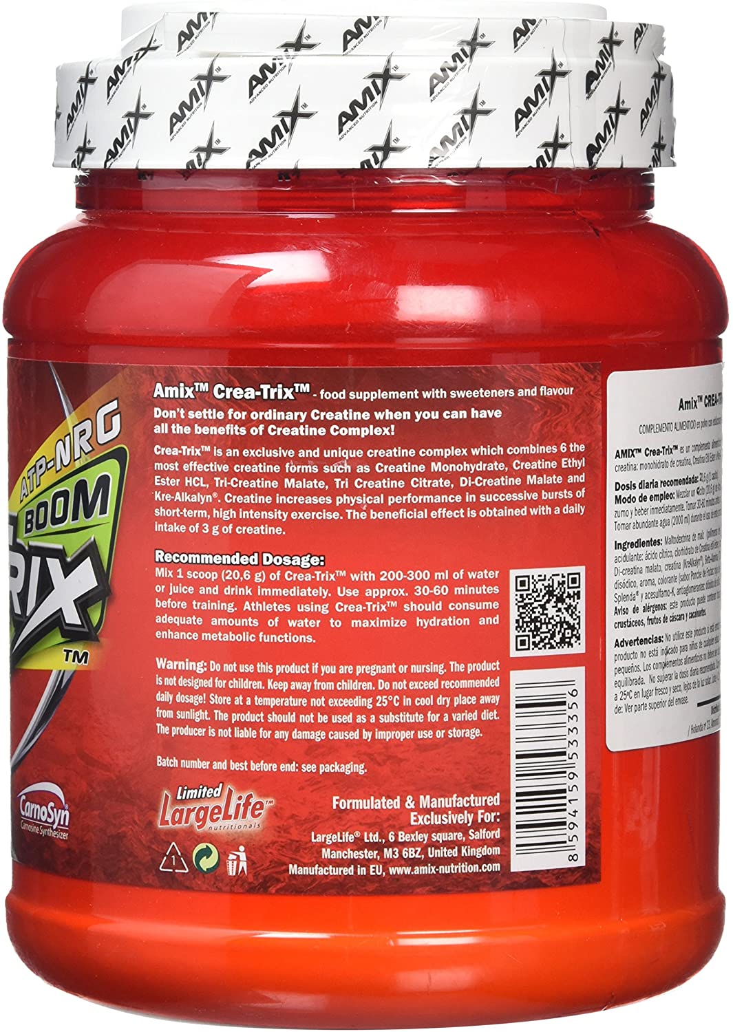 Amix, Crea-Trix, Dietary Supplement, Increases Endurance and Strength, Easily Digestible, Complete Cellular Hydration - Image 2