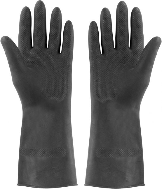 Elliott 1 pair Extra Large Tough Rubber Gloves, Black