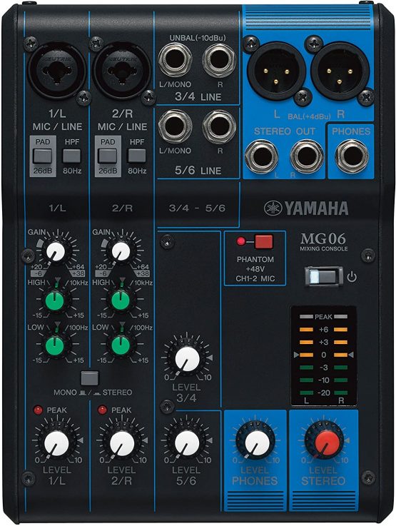 Yamaha MG06 6 Channel Mixing Console