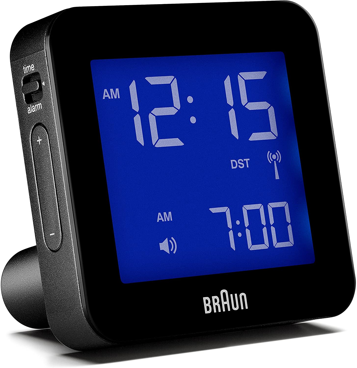 Braun Digital MultiRegion Radio Controlled Clock with Snooze, Positive LCD Display, Quick Set