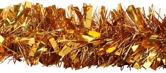 Christmas Concepts® 4m Metre Chunky/Fine Christmas Tinsel - Christmas Decoration Tinsel (GOLD) - Image 3